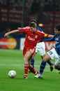 Steven Gerrard in action during the match Royalty Free Stock Photo